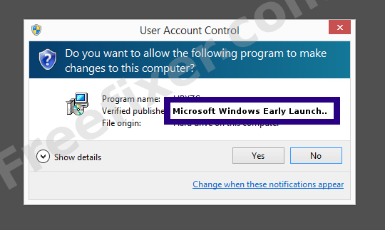 Screenshot where Microsoft Windows Early Launch Anti-malware Publisher appears as the verified publisher in the UAC dialog